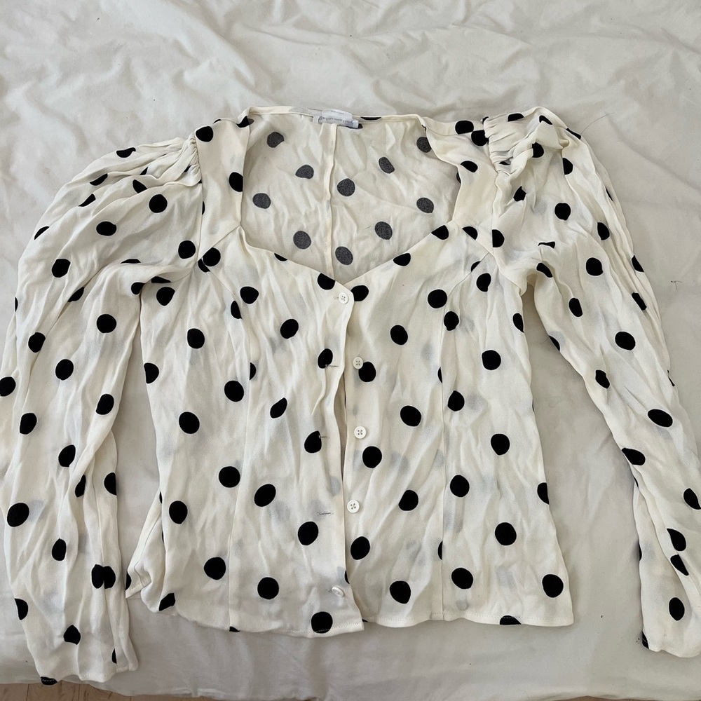 Reformation long sleeved blouse